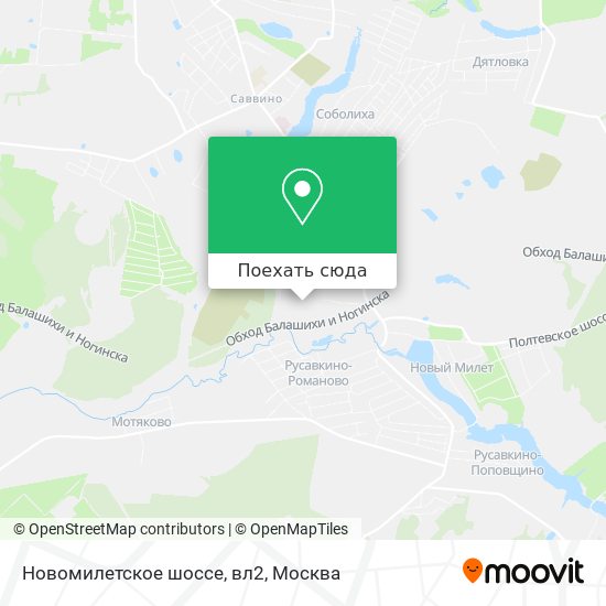 Карта Новомилетское шоссе, вл2