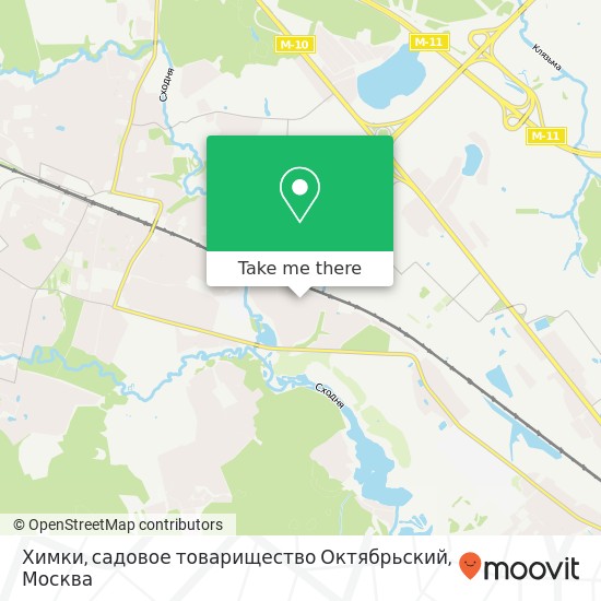 Карта Химки, садовое товарищество Октябрьский