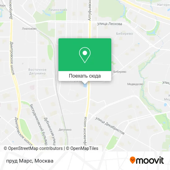Карта пруд Марс