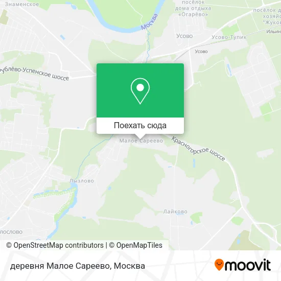 Карта деревня Малое Сареево