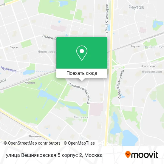 Карта улица Вешняковская 5 корпус 2