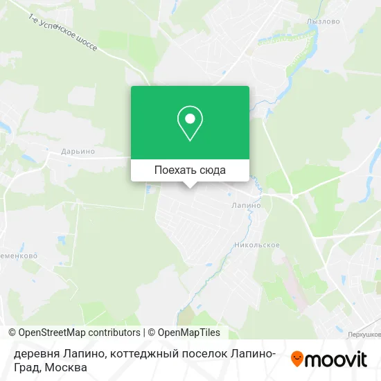 Карта деревня Лапино, коттеджный поселок Лапино-Град