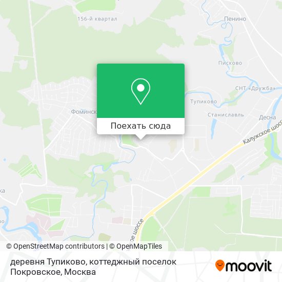 Карта деревня Тупиково, коттеджный поселок Покровское