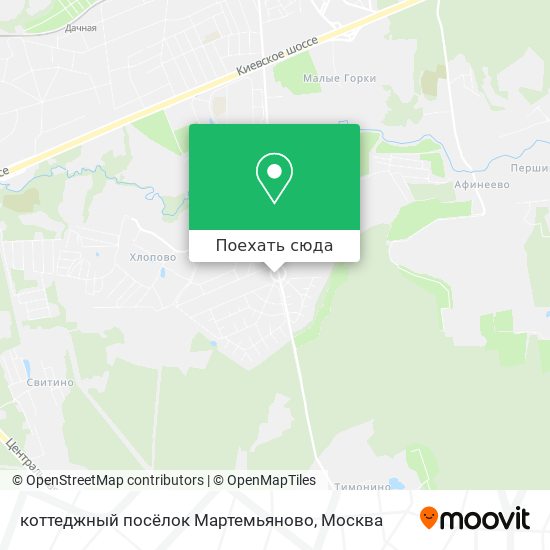 Карта коттеджный посёлок Мартемьяново