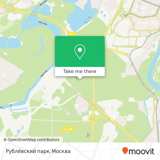 Карта Рублёвский парк