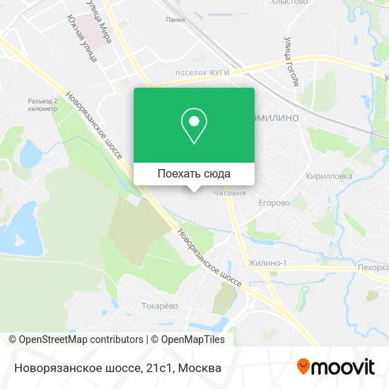 Карта Новорязанское шоссе, 21с1