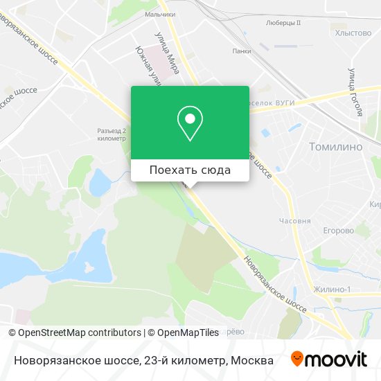 Карта Новорязанское шоссе, 23-й километр