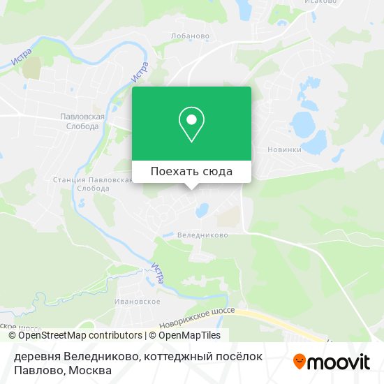 Карта деревня Веледниково, коттеджный посёлок Павлово