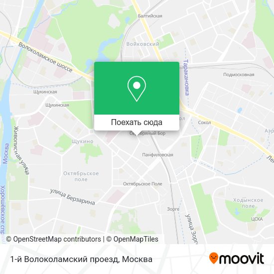 Карта 1-й Волоколамский проезд