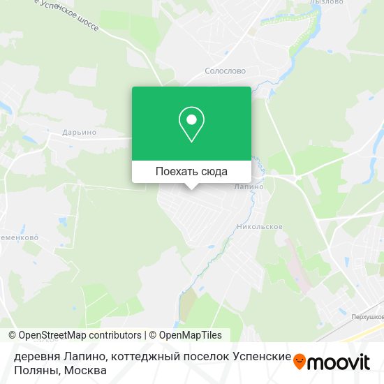 Карта деревня Лапино, коттеджный поселок Успенские Поляны