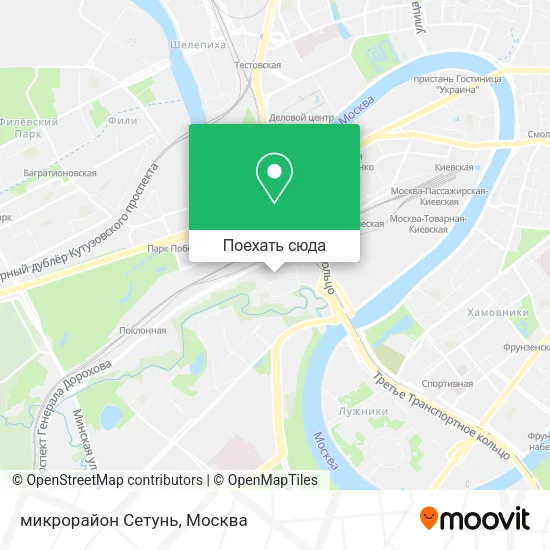 Карта микрорайон Сетунь