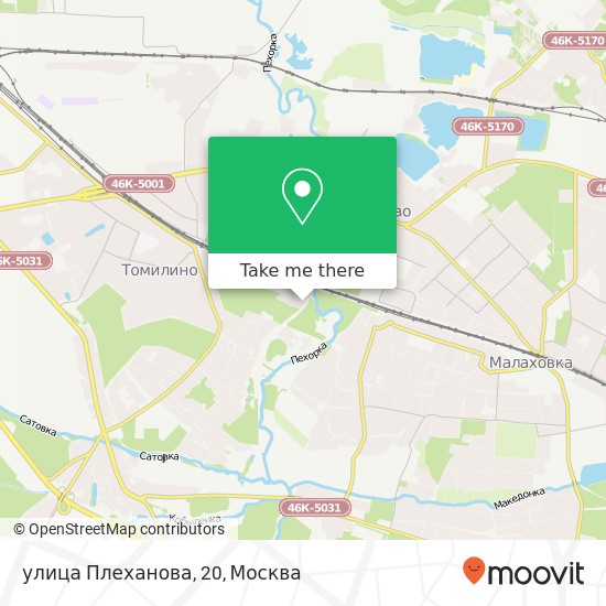 Карта улица Плеханова, 20