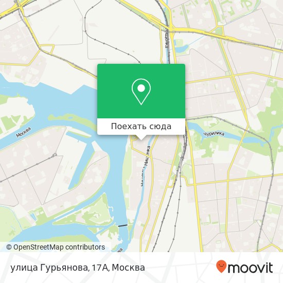 Карта улица Гурьянова, 17А
