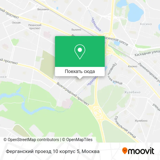 Карта Ферганский проезд 10 корпус 5