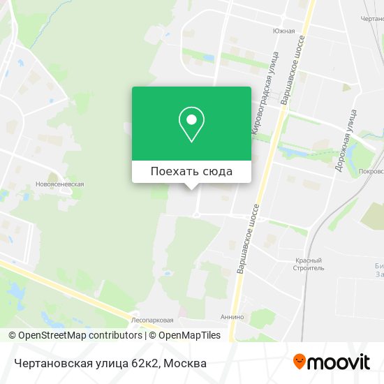 Карта Чертановская улица 62к2