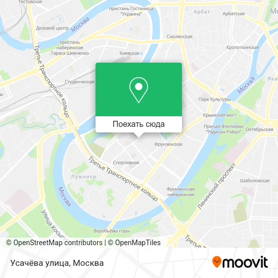 Карта Усачёва улица