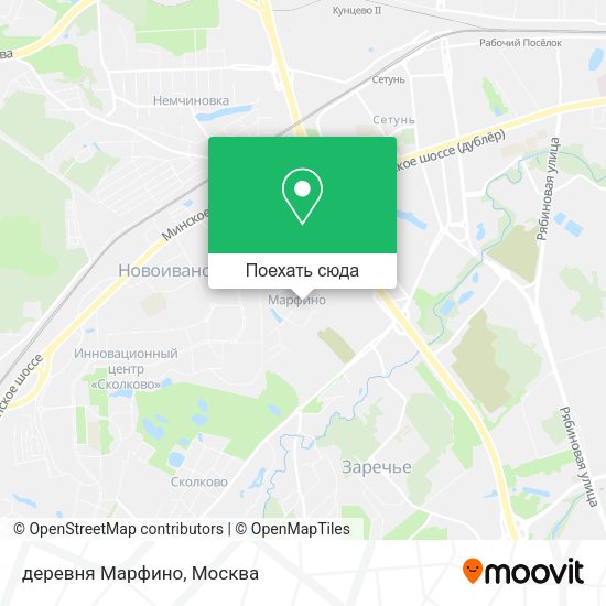 Карта деревня Марфино