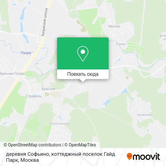 Карта деревня Софьино, коттеджный поселок Гайд Парк