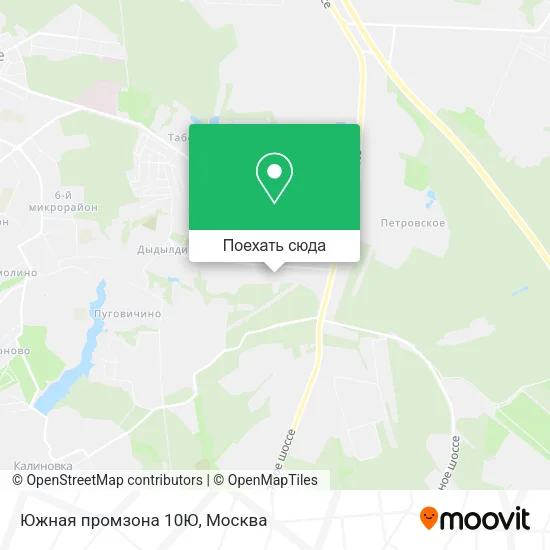 Карта Южная промзона 10Ю