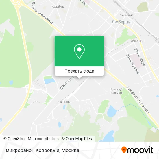 Карта микрорайон Ковровый