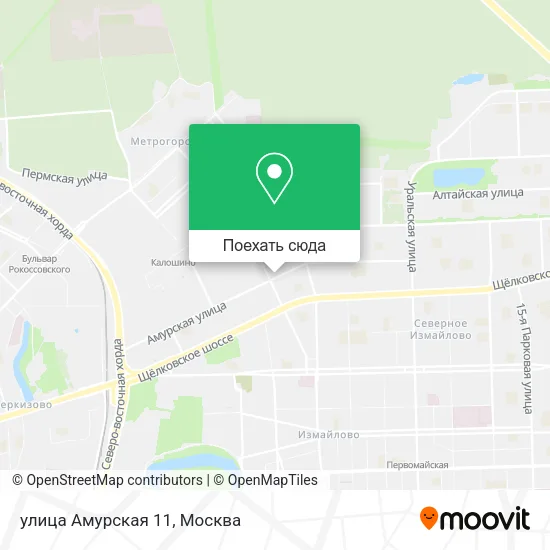 Карта улица Амурская 11