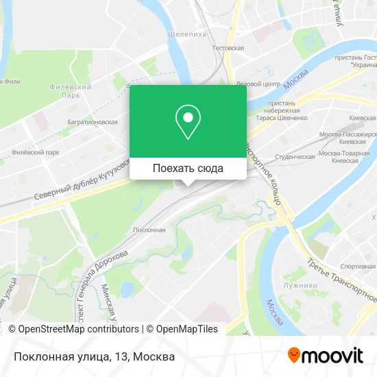 Карта Поклонная улица, 13