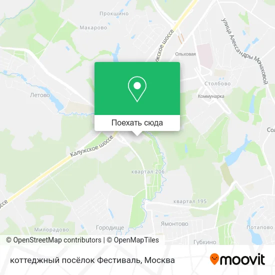 Карта коттеджный посёлок Фестиваль