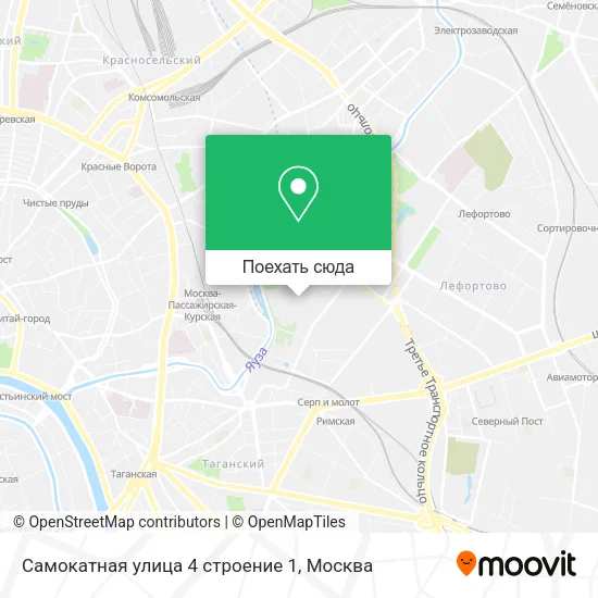 Карта Самокатная улица 4 строение 1