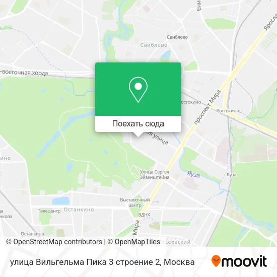 Карта улица Вильгельма Пика 3 строение 2