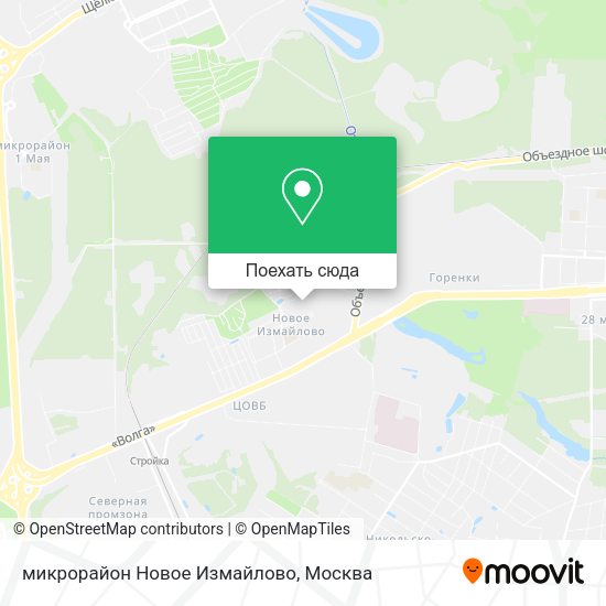 Карта микрорайон Новое Измайлово