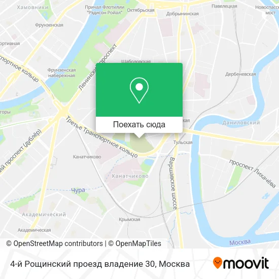 Карта 4-й Рощинский проезд владение 30