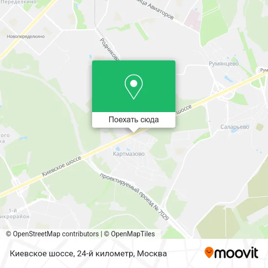 Карта Киевское шоссе, 24-й километр