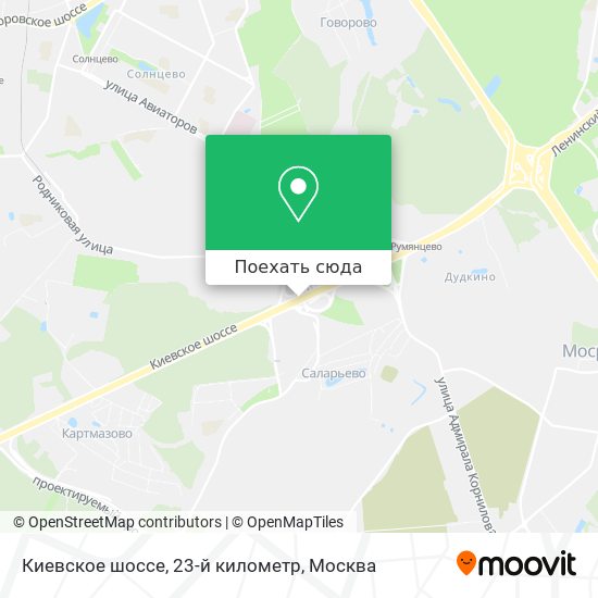 Карта Киевское шоссе, 23-й километр
