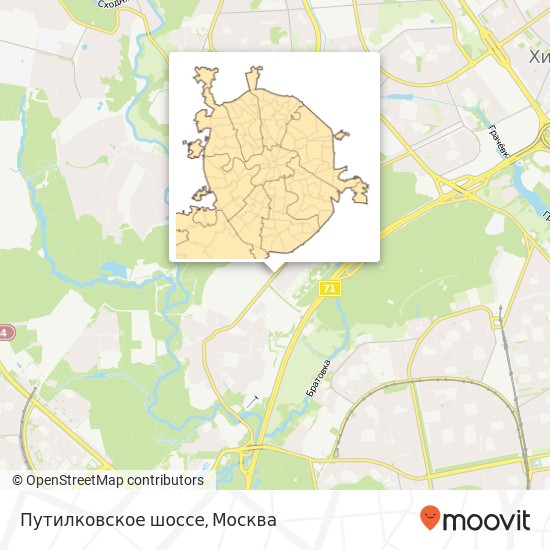 Карта Путилковское шоссе