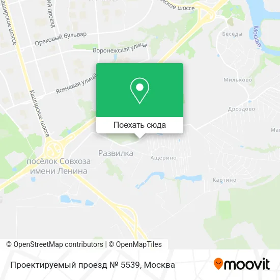 Карта Проектируемый проезд № 5539