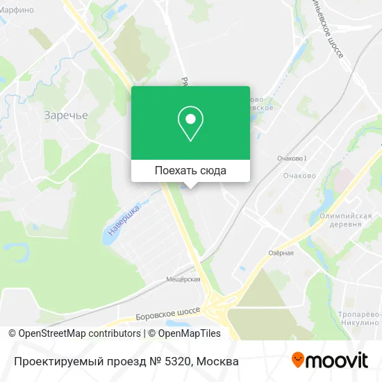 Карта Проектируемый проезд № 5320