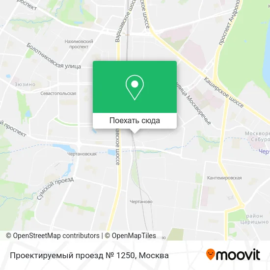 Карта Проектируемый проезд № 1250
