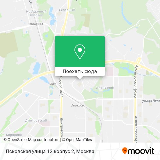 Карта Псковская улица 12 корпус 2