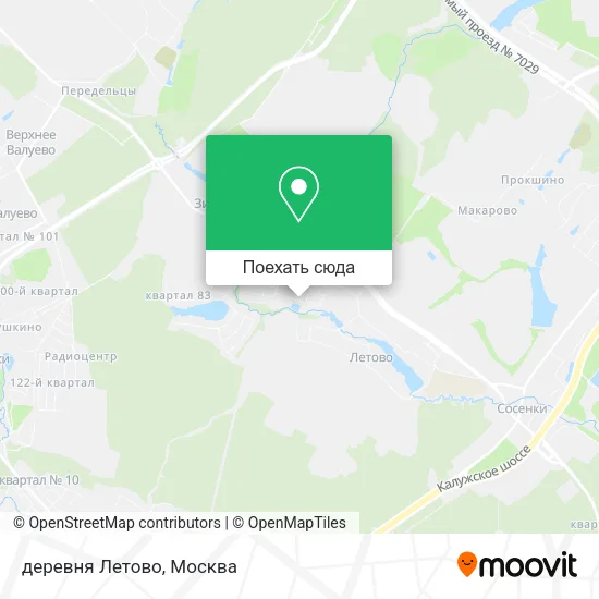 Карта деревня Летово