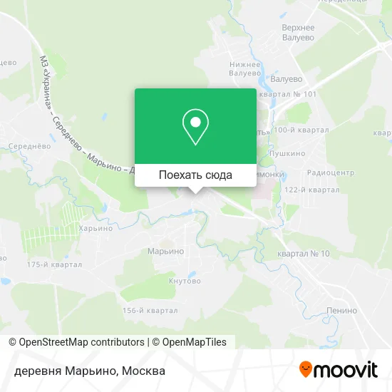 Карта деревня Марьино