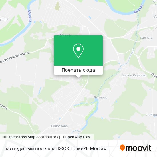 Карта коттеджный поселок ПЖСК Горки-1
