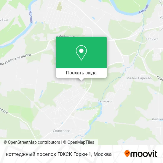 Карта коттеджный поселок ПЖСК Горки-1