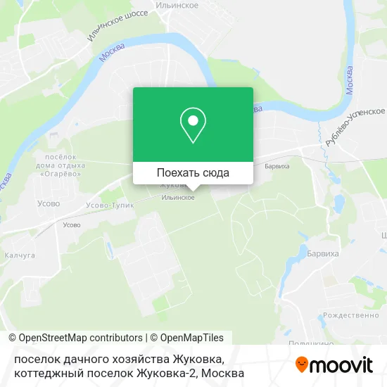 Карта поселок дачного хозяйства Жуковка, коттеджный поселок Жуковка-2