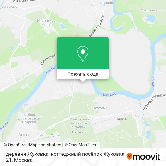 Карта деревня Жуковка, коттеджный посёлок Жуковка 21