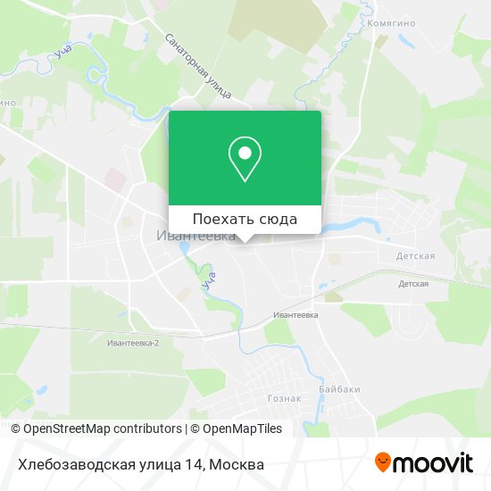 Карта Хлебозаводская улица 14