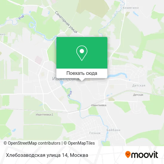 Карта Хлебозаводская улица 14