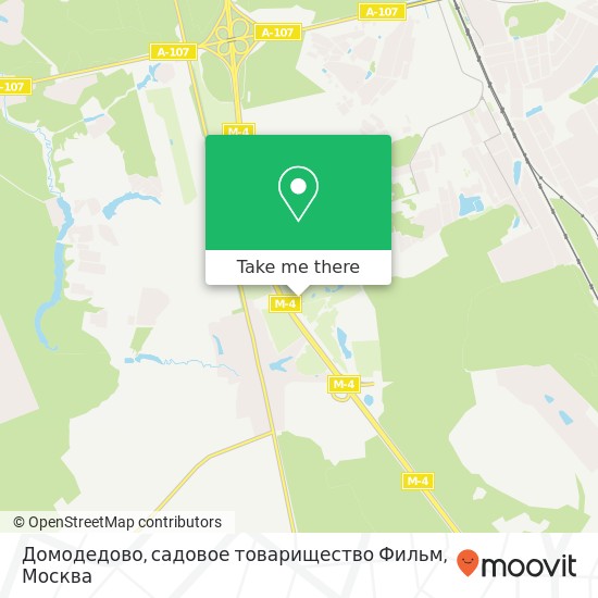 Карта Домодедово, садовое товарищество Фильм