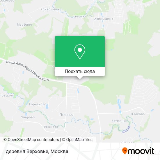 Карта деревня Верховье