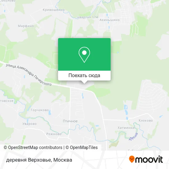 Карта деревня Верховье