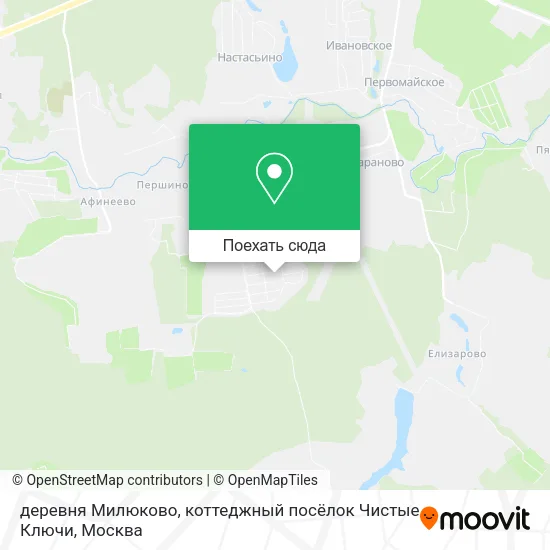 Карта деревня Милюково, коттеджный посёлок Чистые Ключи